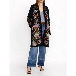 Johnny Was Taria Applique Embroidered Cardigan Duster Small S NWT $498